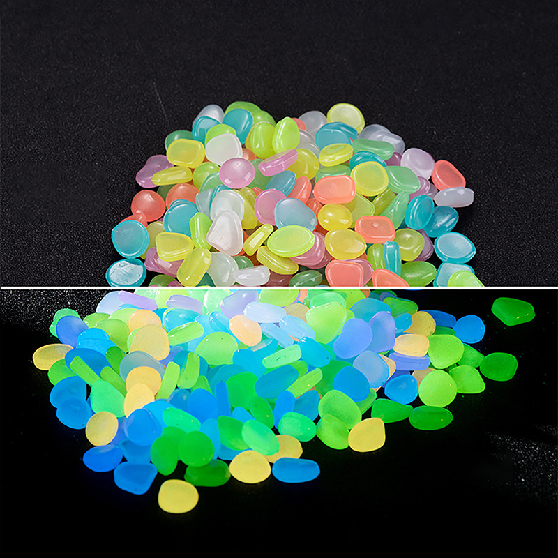 Aquarium Fish That Glow In The Dark - C 100pcs 정원 장식 빛나는 돌