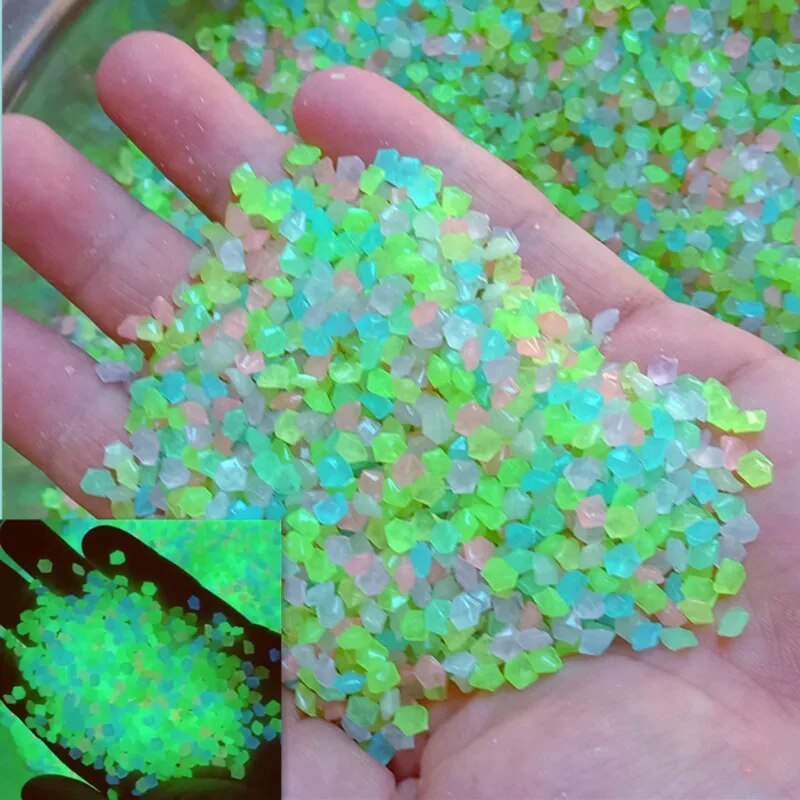 Aquarium Fishing - 1000pcs 어두운 자갈 돌에 3-5mm 빛나는