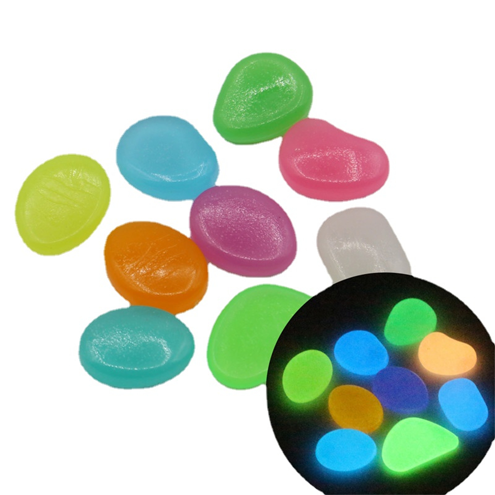 Aquarium Fish That Glow In The Dark - 50pcs 빛나는 돌 형광 자갈 자갈