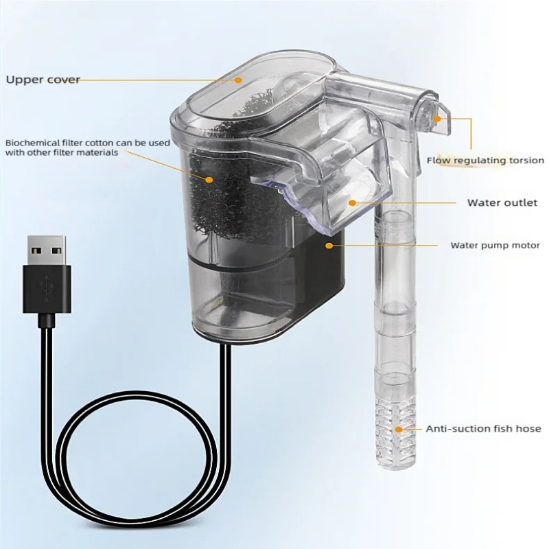 미니 USB 수족관 여과기 2.5W 250H/L 30c - Cleaner Fish Aquarium 리뷰 및 가격