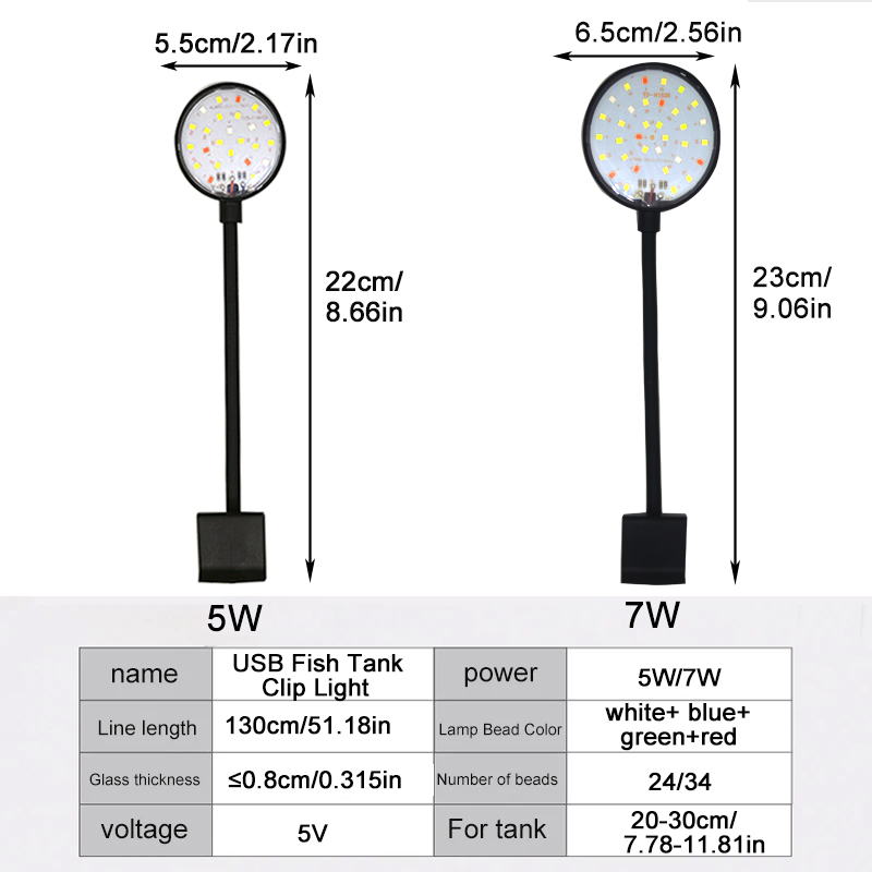 USB 수족관 LED 램프 어항 조명 장식 수생 식물  - Aquarium Fish Quarantine 리뷰 및 가격