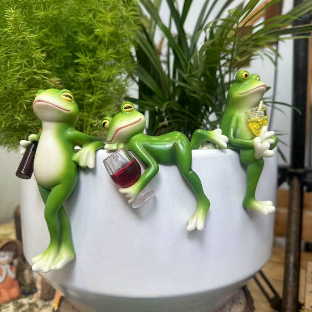 걸이형 화분 가장자리 개구리 장식품 레진 걸이형 장식  - Aquarium Fish Gallery 리뷰 및 가격
