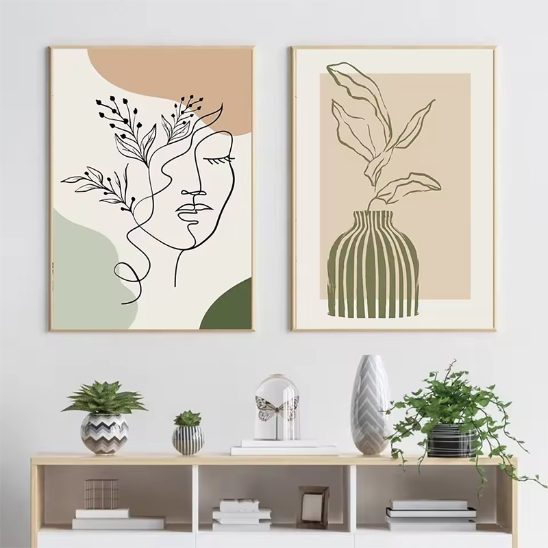 Boho 세이지 녹색 식물 북유럽 미술 포스터 추상 미 - Live Plant Fertilizer 리뷰 및 가격