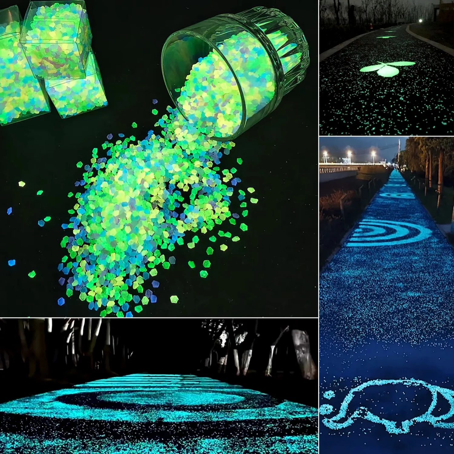 50g/봉투 장식용 야광 모래 3-5mm 어둠 속에서  - Aquarium Fish That Glow In The Dark 리뷰 및 가격