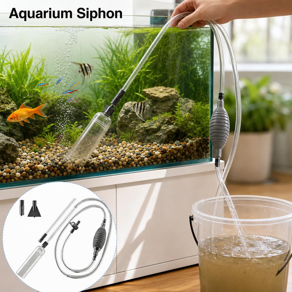 수동식 어항 사이펀 물갈이 키트, 자갈 청소기, 모래  - Cleaner Fish Aquarium 리뷰 및 가격