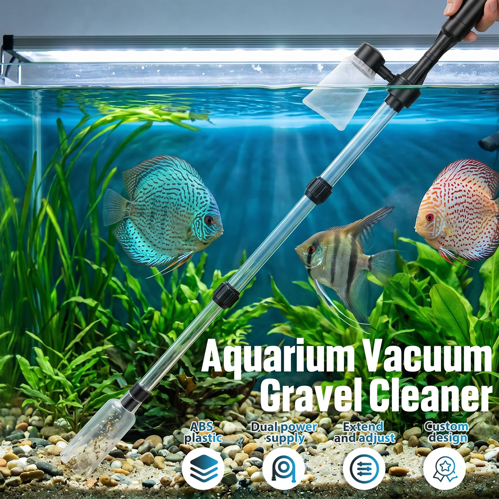 수족관 진공 자갈 청소기 3 in 1 어항 진공청소기  - Cleaner Fish Aquarium 리뷰 및 가격