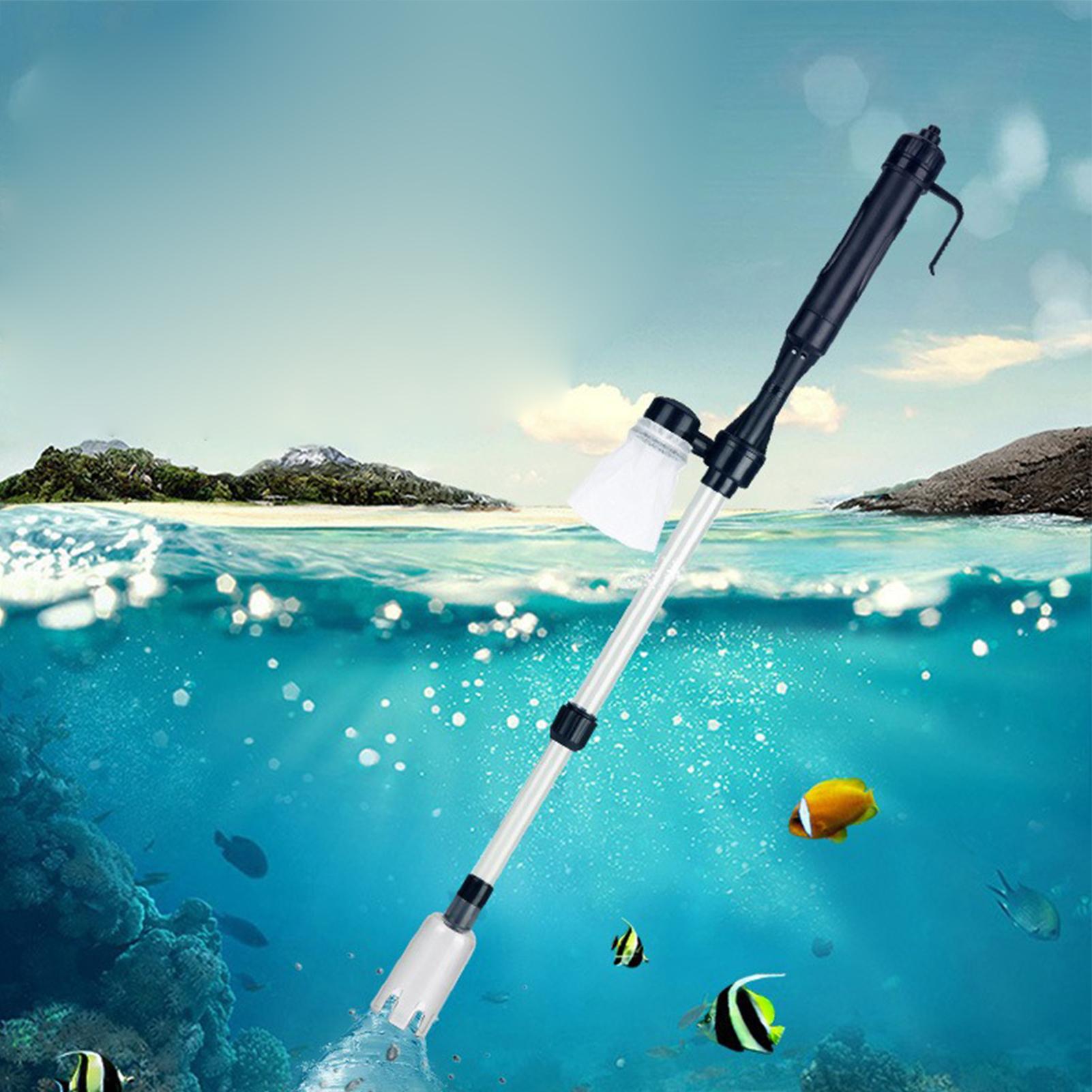 수족관 진공 자갈 청소기 조정 가능한 텔레스코픽 USB - Cleaner Fish Aquarium 리뷰 및 가격