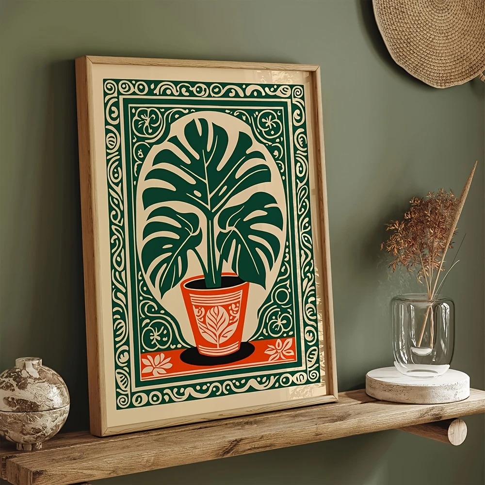 보헤미안 몬스테라 식물 캔버스 프린트 레트로 열대 식물 - Live Plant Fertilizer 리뷰 및 가격