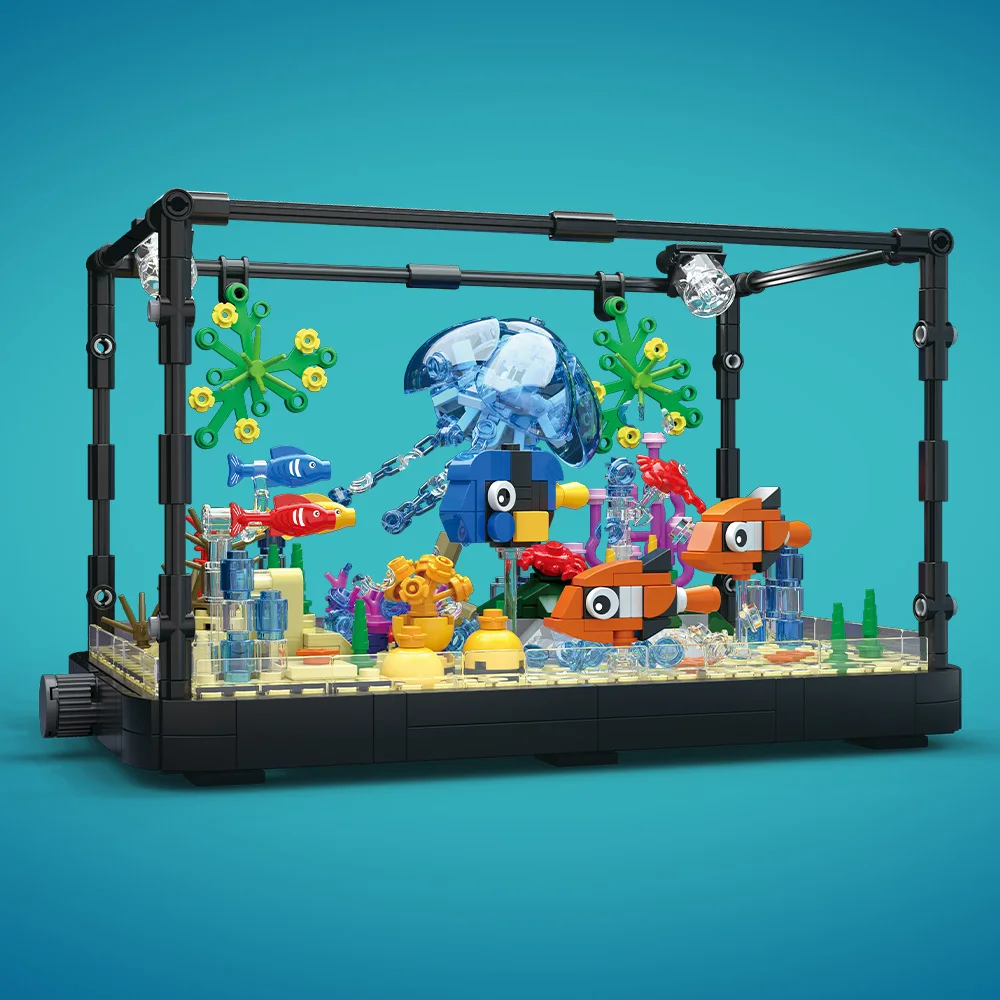 조명이 포함된 어항 빌딩 블록 세트, 수족관, 해양 거 - Aquarium Fishing 리뷰 및 가격