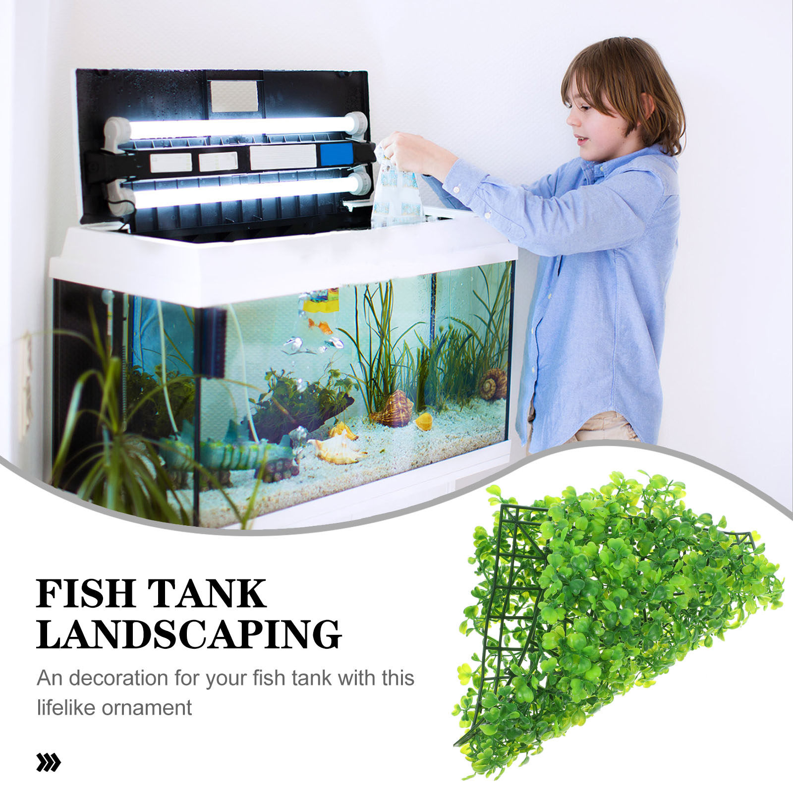 가짜 어항용 잔디, 사실적인 플라스틱 수족관 식물 장식 - Aquarium Fish Saltwater 리뷰 및 가격